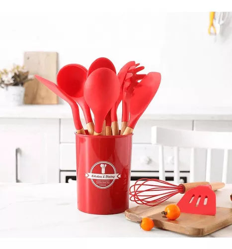 Set De Utencilios Para Cocina - Menage Silicona 12 Piezas