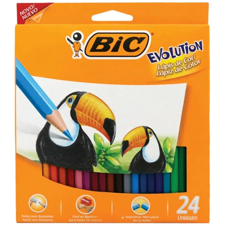 Lapices de colores Bic Evolution x 24 + 2 HB